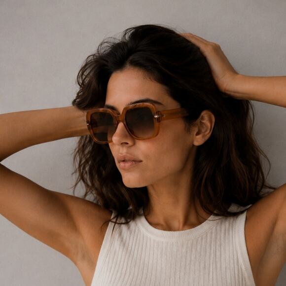 Rag&Bone Fara Sunglasses Unisex Brown Retro Shape Case main image 4